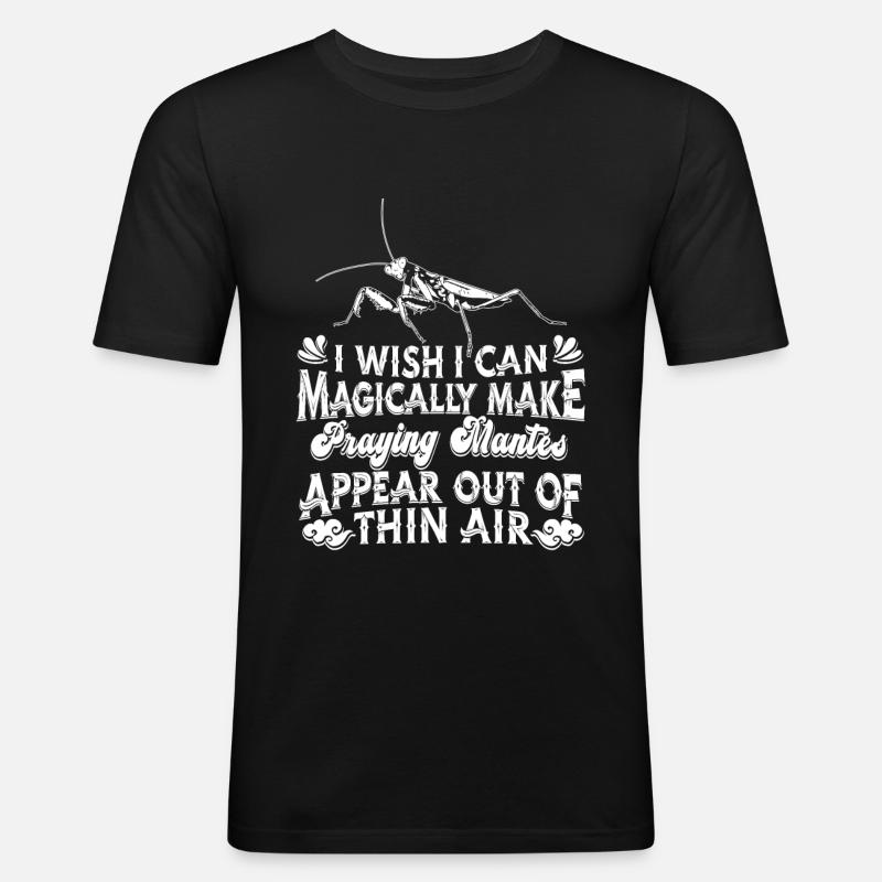 Gottesanbeterin - Männer Slim Fit T-Shirt - Schwarz
