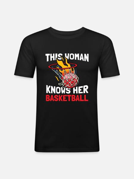 Basketball Basketballer - Men's Slim Fit T-Shirt - black