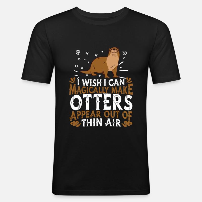 Otter - Männer Slim Fit T-Shirt - Schwarz