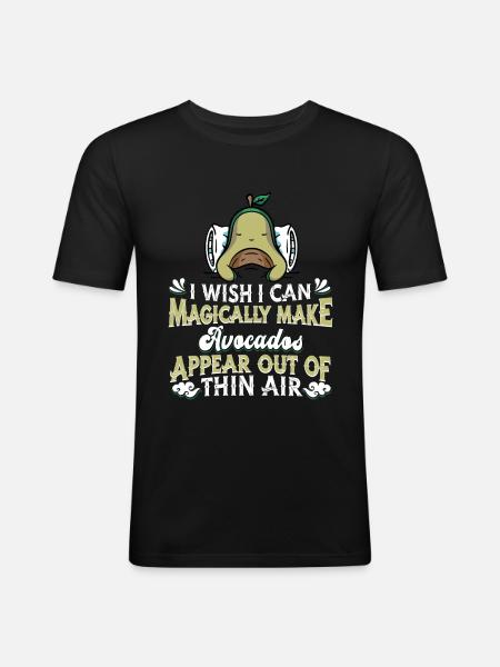 Avocado - Männer Slim Fit T-Shirt - Schwarz