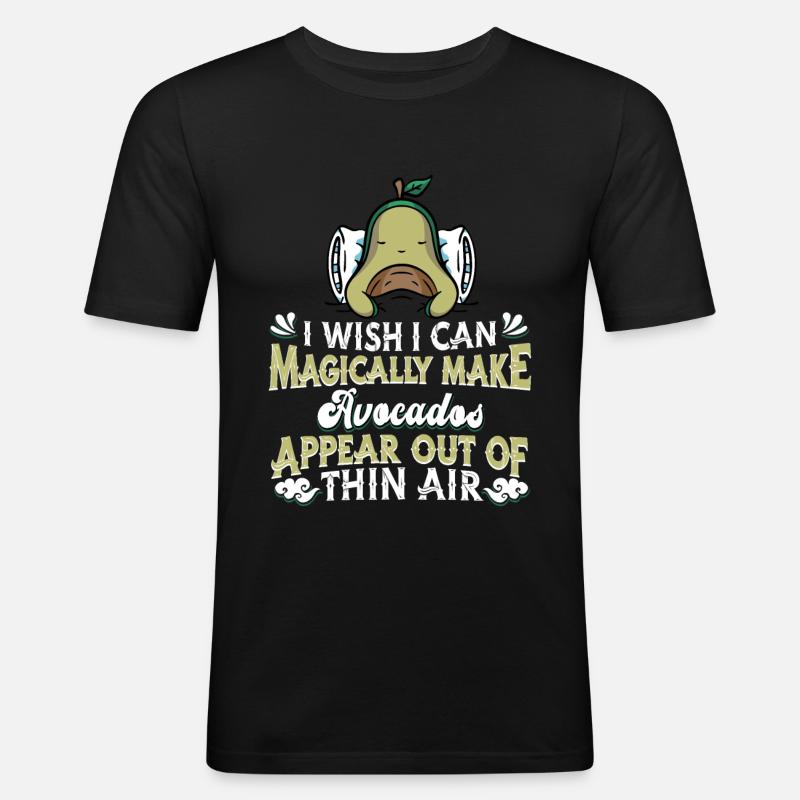 Avocado - Männer Slim Fit T-Shirt - Schwarz