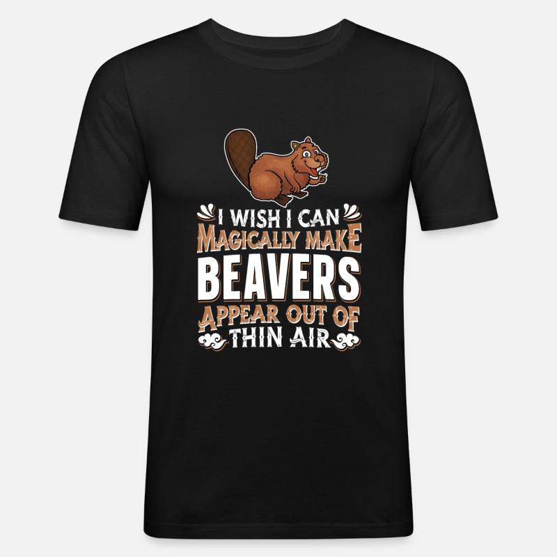 Biber - Männer Slim Fit T-Shirt - Schwarz