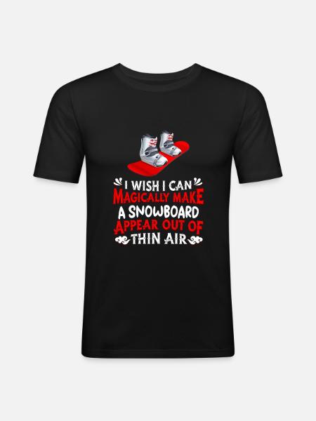 Snowboard Snowboarder Snowboarding - Men's Slim Fit T-Shirt - black