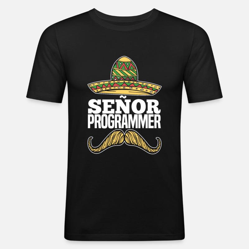 Programmierer Coder Software Entwickler - Männer Slim Fit T-Shirt - Schwarz
