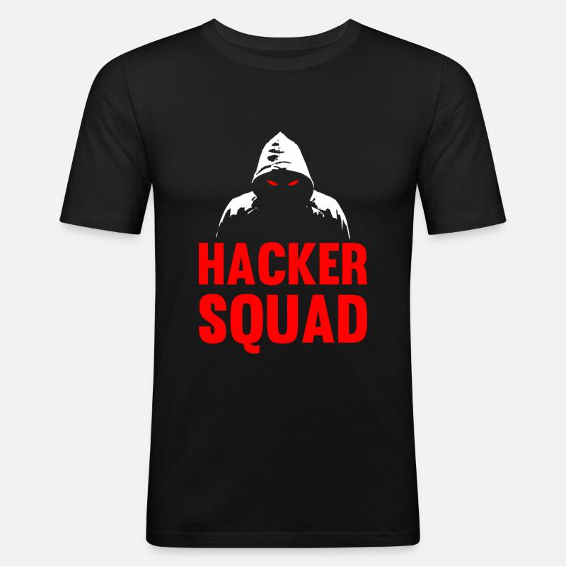 Programmeur Coder Développeur de logiciels - T-shirt près du corps Homme - noir