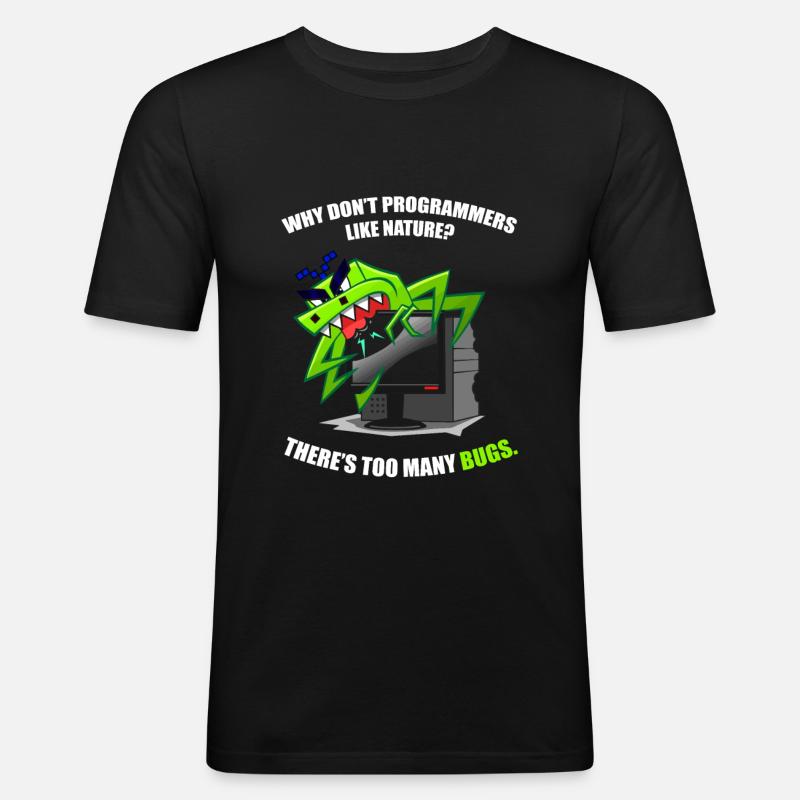 Programmer Coder Software Developer - Men's Slim Fit T-Shirt - black