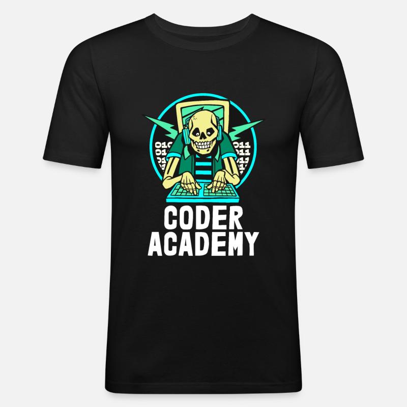 Programmierer Coder Software Entwickler - Männer Slim Fit T-Shirt - Schwarz