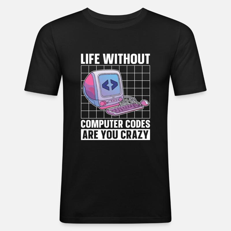 Programmer Coder Software Developer - Men's Slim Fit T-Shirt - black
