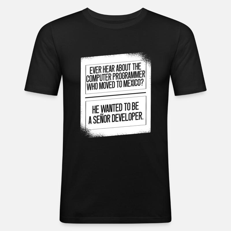Programmierer Coder Software Entwickler - Männer Slim Fit T-Shirt - Schwarz
