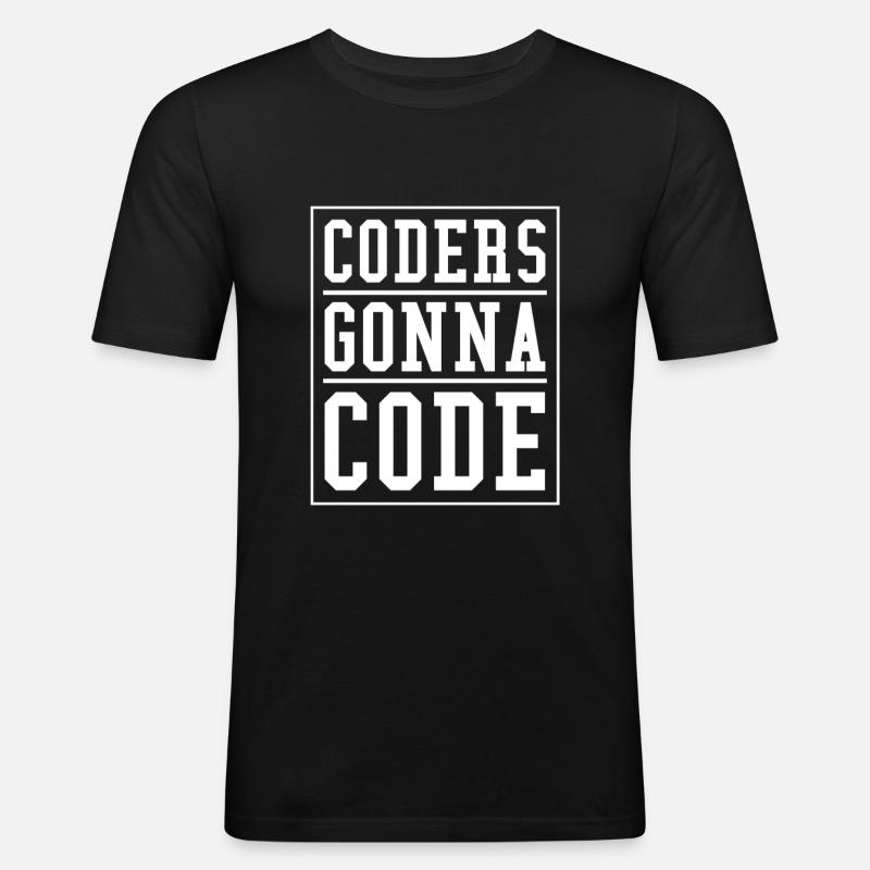 Programmer Coder Software Developer - Men's Slim Fit T-Shirt - black
