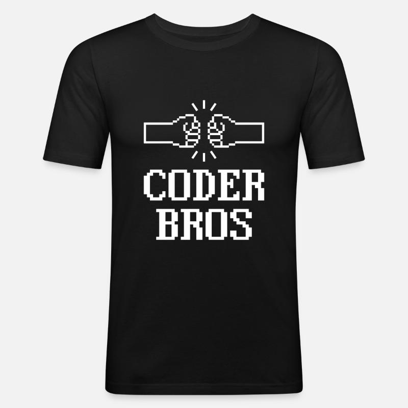 Programmierer Coder Software Entwickler - Männer Slim Fit T-Shirt - Schwarz