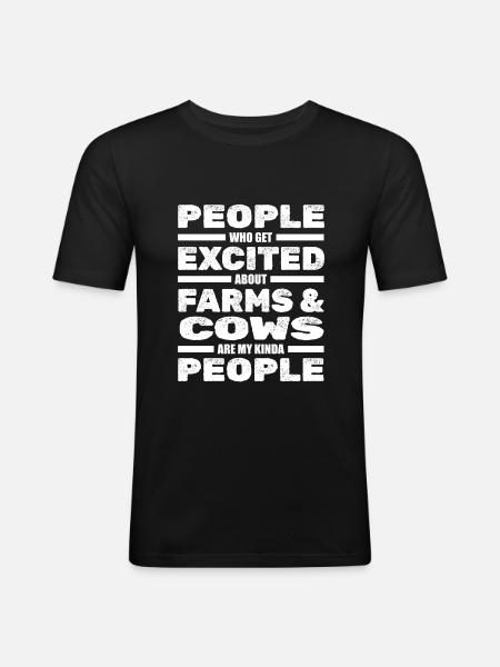Mælkeproducent Landmand Ko landmand Landmand - Herre Slim Fit T-Shirt - sort