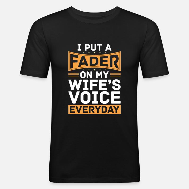 Tontechniker Sound Audio Engineer - Männer Slim Fit T-Shirt - Schwarz