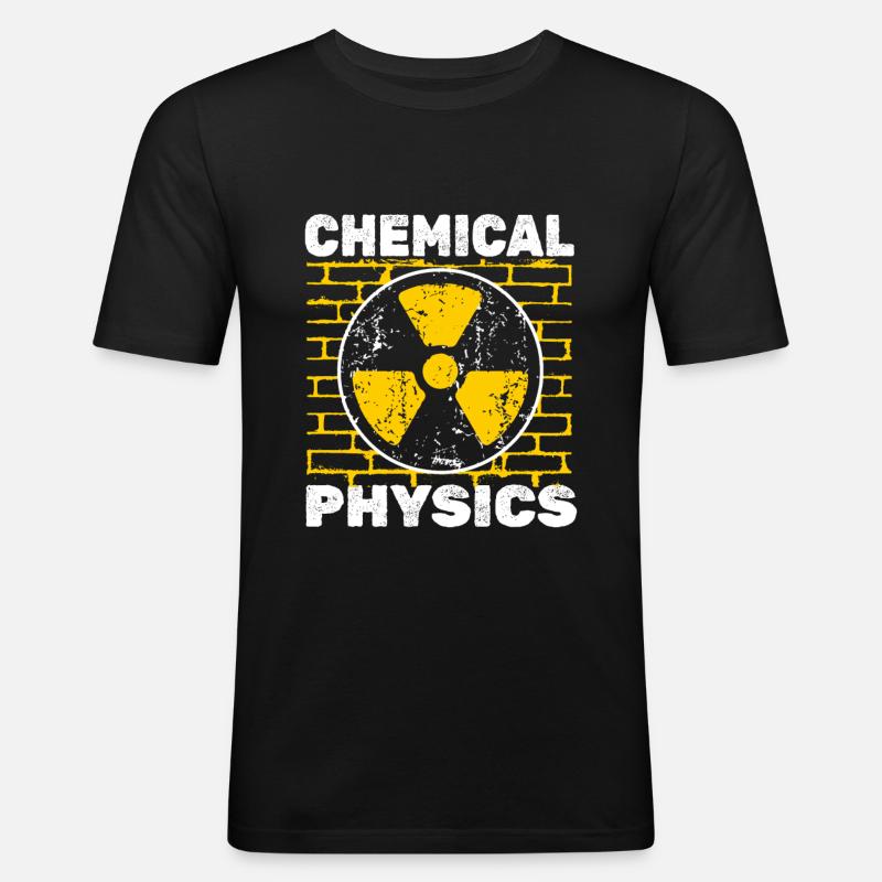 Physik Physiker - Männer Slim Fit T-Shirt - Schwarz