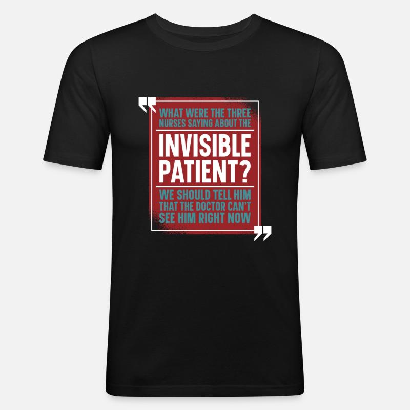 Krankenschwester - Männer Slim Fit T-Shirt - Schwarz