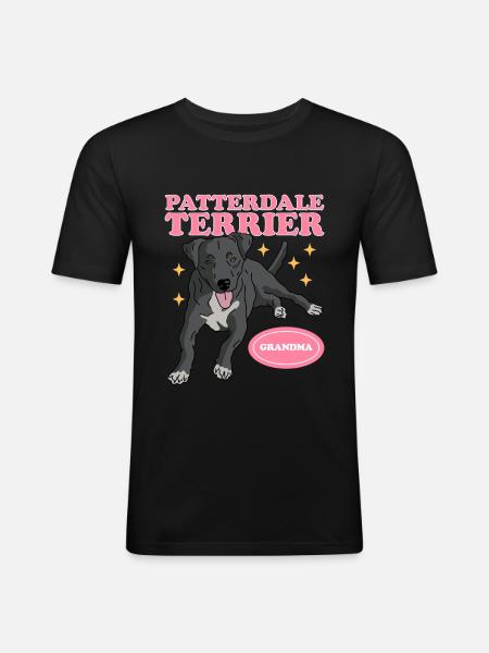 Patterdale Terrier Oma | Hond Eigenaar Gift - Mannen slim fit T-shirt - zwart