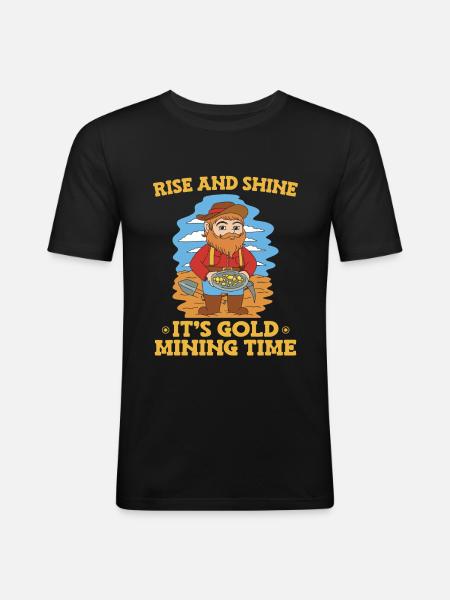 Gold Mining Gold Mine - Men's Slim Fit T-Shirt - black