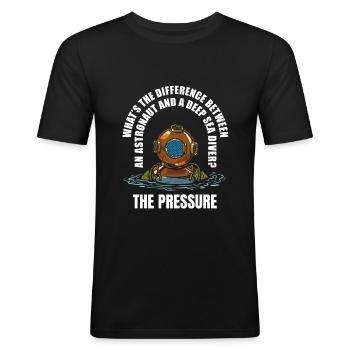 Scuba Diving Duikers Duiken - Mannen slim fit T-shirt - zwart - Voor - Nik (191cm)