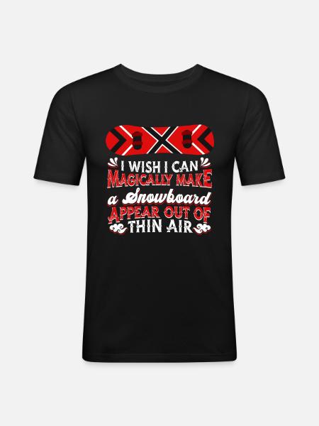 Snowboard Snowboarder Snowboarding - Men's Slim Fit T-Shirt - black