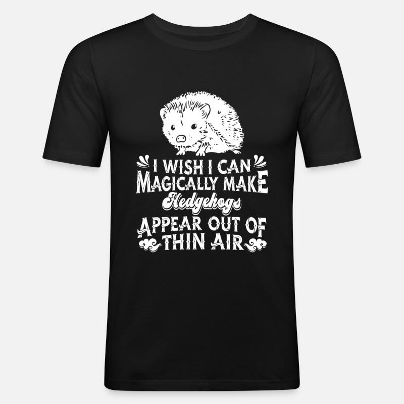 Igel - Männer Slim Fit T-Shirt - Schwarz