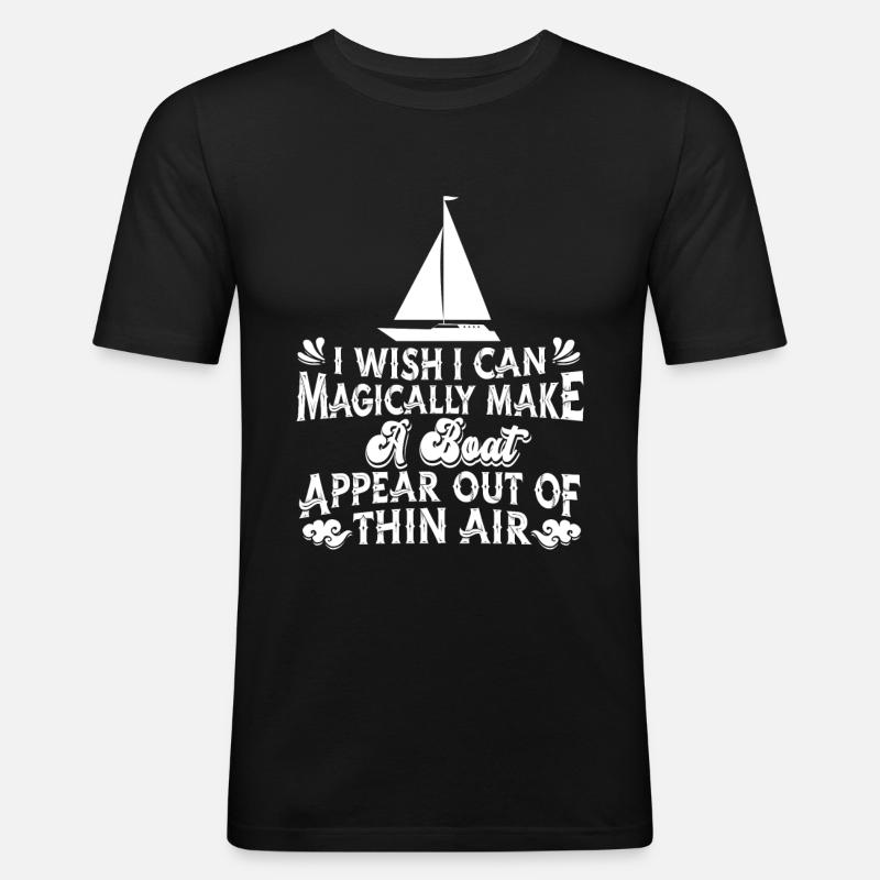 Seglen Segelboot Segler - Männer Slim Fit T-Shirt - Schwarz