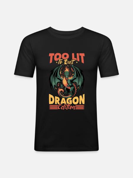 Fantasy Dragon Mythical Creatures - Men's Slim Fit T-Shirt - black