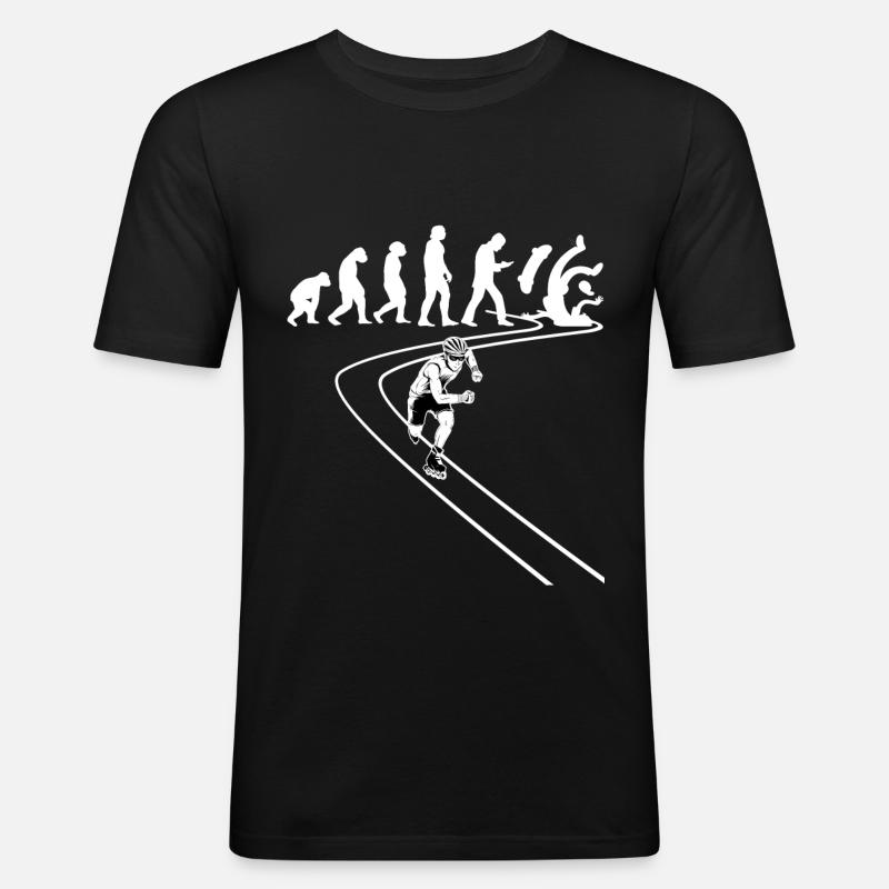 Inline-Skating Rollerskater Inline-Skater - Männer Slim Fit T-Shirt - Schwarz