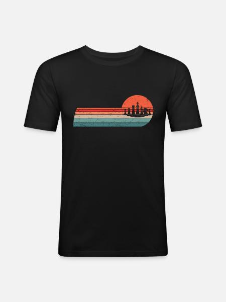 Chess Chess Pieces Chess Player Chess - Men's Slim Fit T-Shirt - black