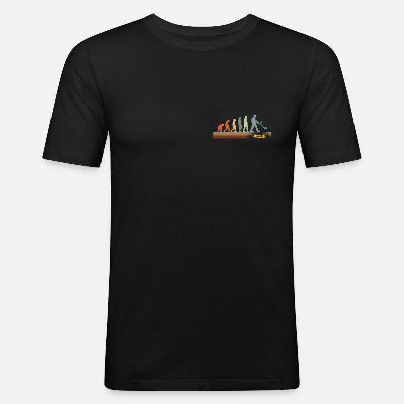 Sondengänger EVOLUTION Metallsuchgerät - Männer Slim Fit T-Shirt - Schwarz
