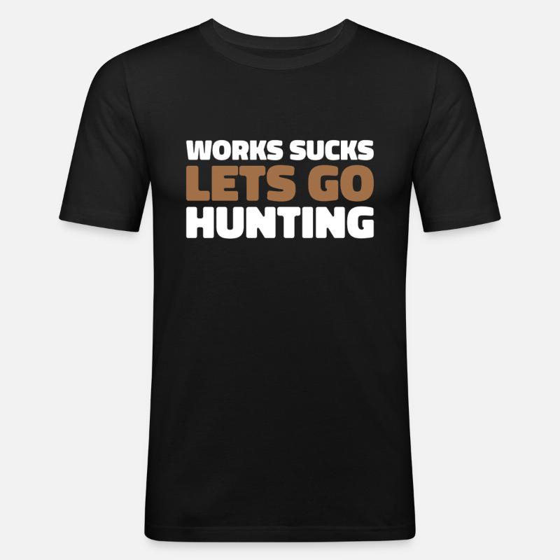 Jagen Jäger Jagd - Männer Slim Fit T-Shirt - Schwarz