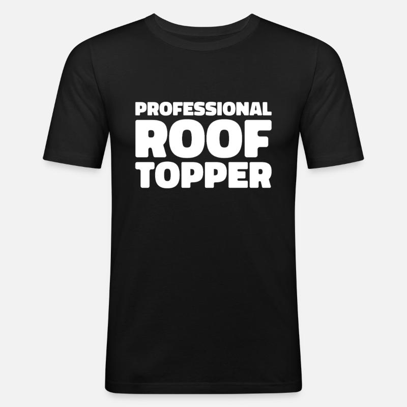 Dachdecker - Männer Slim Fit T-Shirt - Schwarz