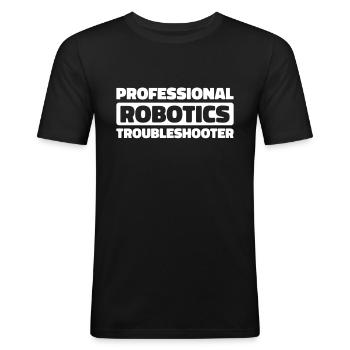 Robotics Technician - Men's Slim Fit T-Shirt - black - Front - Nik (191cm)
