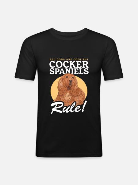 Cocker Spaniel Cocker Spaniel Cadeaux - T-shirt près du corps Homme - noir