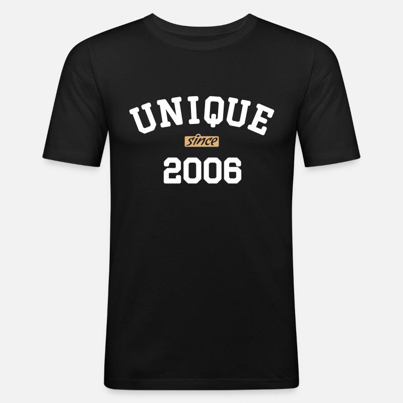 Unique Since 2006 - Männer Slim Fit T-Shirt - Schwarz