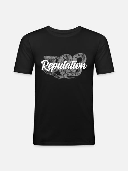 Snake réputation serpent - T-shirt près du corps Homme - noir