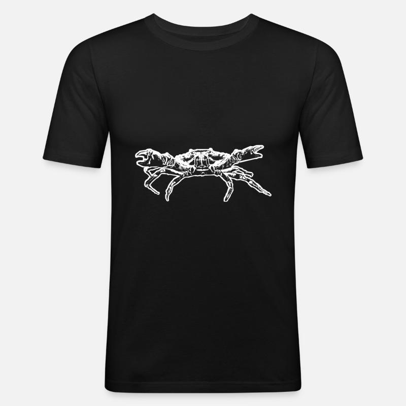 kreft - Slim Fit T-skjorte for menn - svart