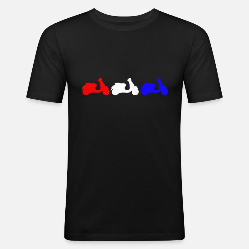 Roller - Männer Slim Fit T-Shirt - Schwarz
