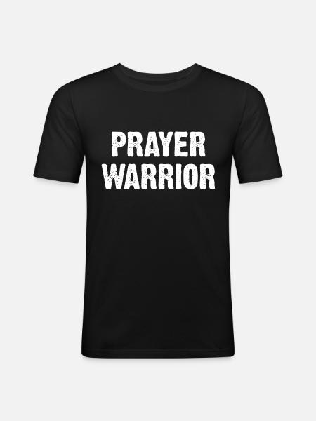 Prayer Warrior - Men's Slim Fit T-Shirt - black