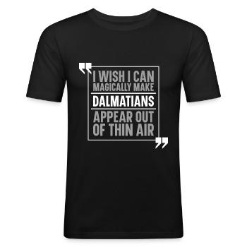 Dalmatian Dog - Men's Slim Fit T-Shirt - black - Front - Nik (191cm)