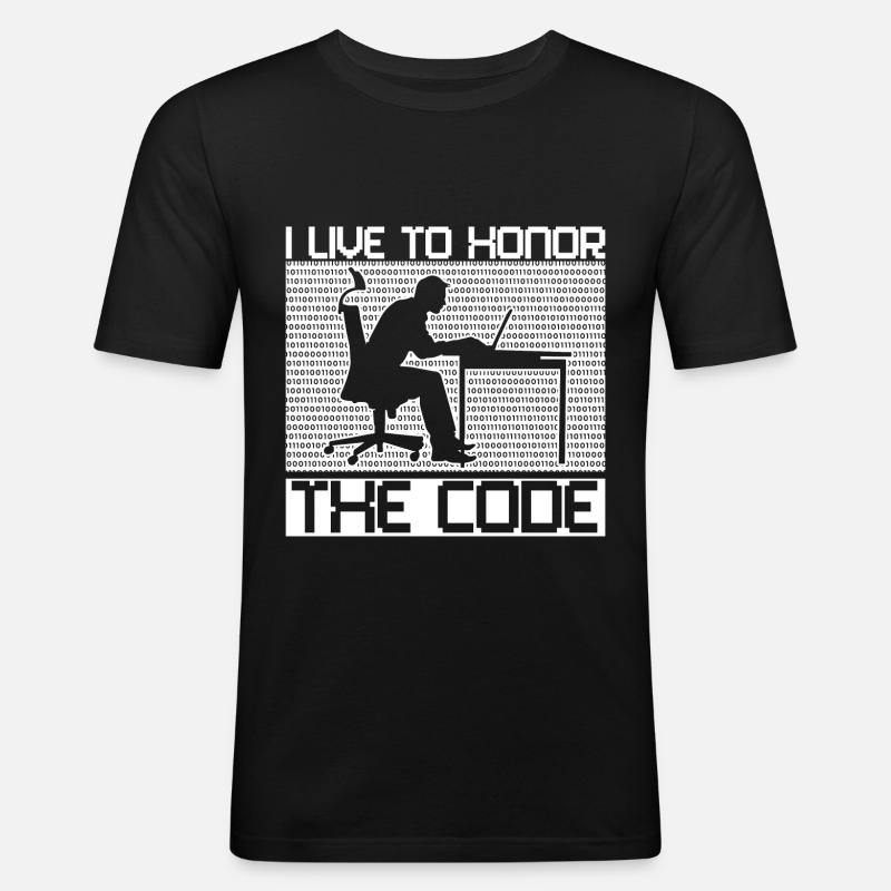 Programmierer Coder Software Entwickler - Männer Slim Fit T-Shirt - Schwarz