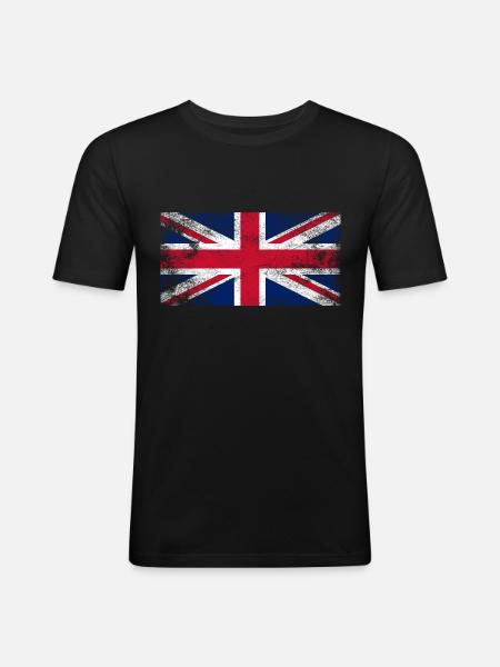 Great Britan - Men's Slim Fit T-Shirt - black