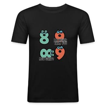 Ingénieur mathématicien blague drôle - T-shirt près du corps Homme - noir - Devant - Nik (191cm)