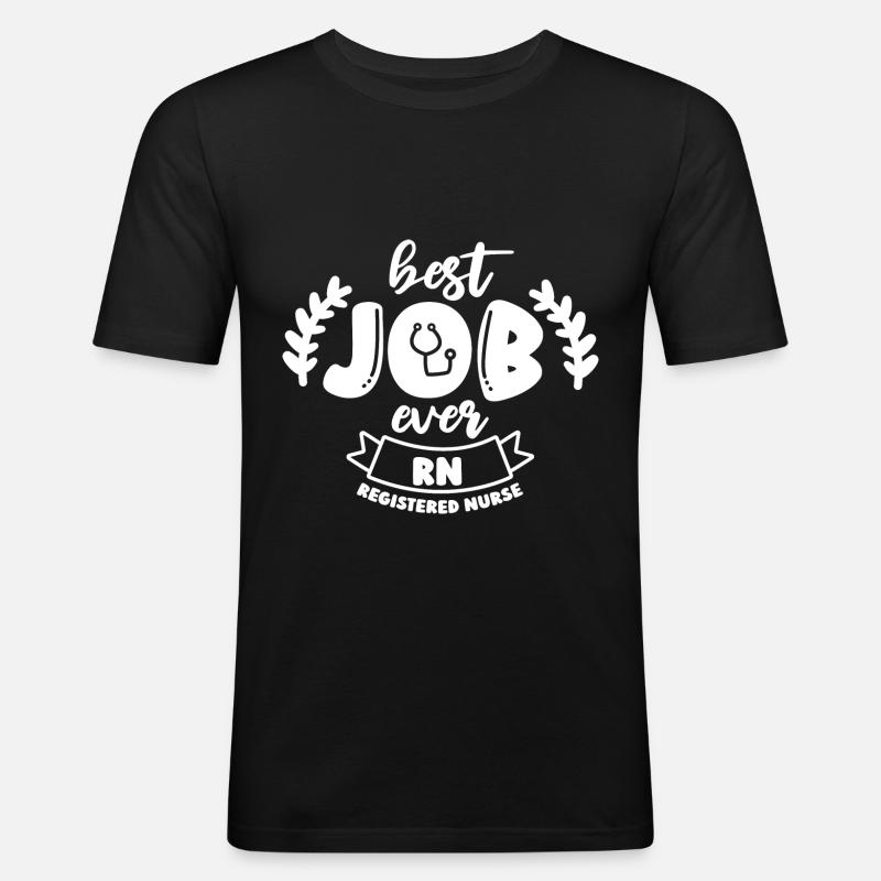 Krankenschwester - Männer Slim Fit T-Shirt - Schwarz