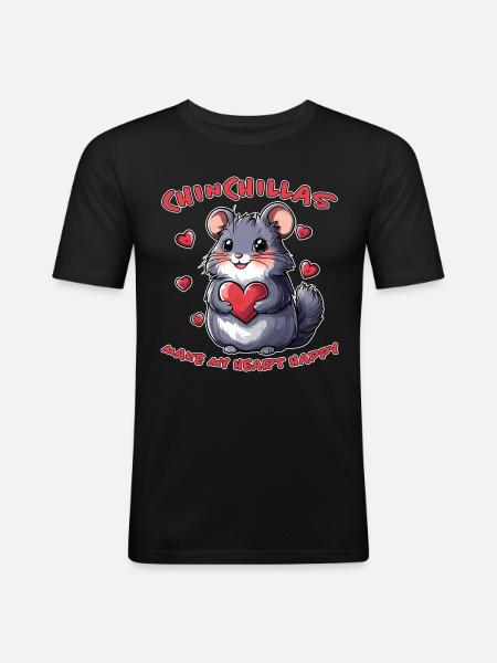 Chinchilla Saying Funny Chinchilla Gift - Men's Slim Fit T-Shirt - black