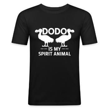 Dodo Spruch Dodo Vogel Lustiges Dodo Geschenk - Männer Slim Fit T-Shirt - Schwarz - Vorne - Nik (191cm)