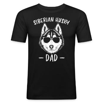 Siberian Husky Spruch Siberian Huskies Geschenk - Männer Slim Fit T-Shirt - Schwarz - Vorne - Nik (191cm)