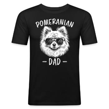 Loulou de Poméranie Dicton Chien Drôle Cadeau de Poméranie - T-shirt près du corps Homme - noir - Devant - Nik (191cm)