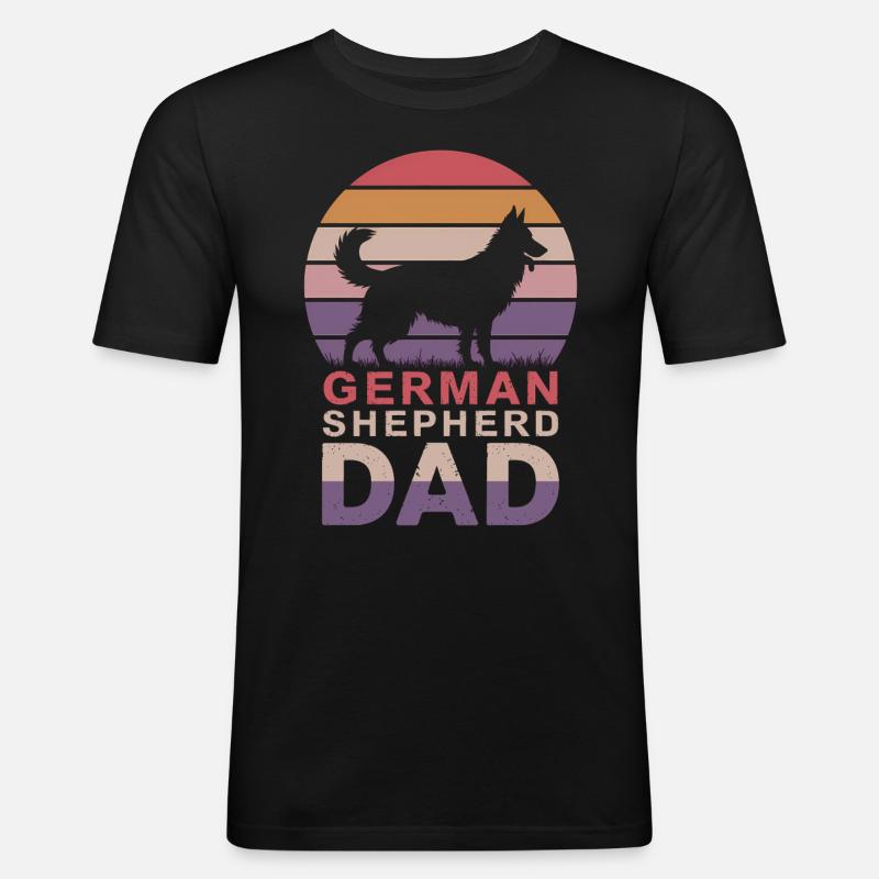 Deutscher Schäferhund Spruch Schäferhund Geschenk - Männer Slim Fit T-Shirt - Schwarz