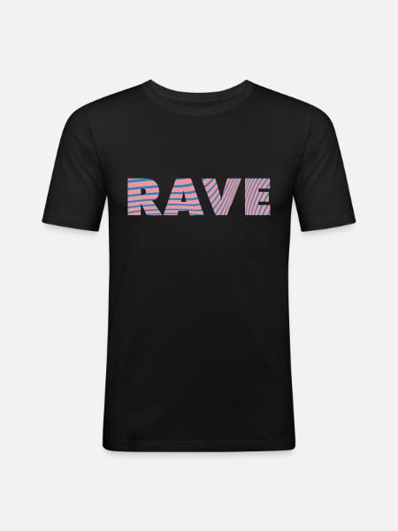 RAVE - Men's Slim Fit T-Shirt - black