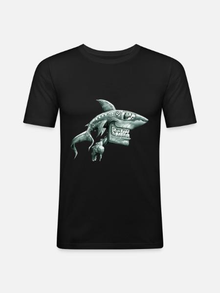 Requin Gobelin - T-shirt près du corps Homme - noir